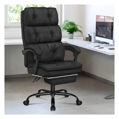 (Fabric Black) ELFORDSON Office Chair Executive Computer Work Seat Gaming