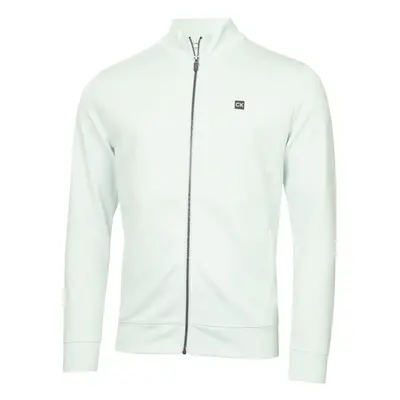 (L, Light Jade) Calvin Klein Mens Concord Full Zip Stretch Soft Wicking Golf Sweater