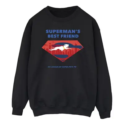 (XL, Black) DC Comics Mens DC Comics DC League Of Super-Pets Superman's Best Friend Sweatshirt