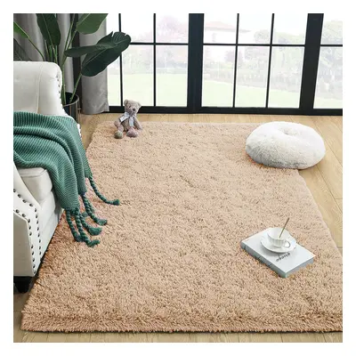 (Beige, x cm) Fluffy Shaggy Rugs Living Room Runner Carpet Mat