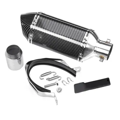 38-51mm Motorcycle Carbon Fiber Exhaust Muffler Pipe Slip-On Removable Silencer Universal