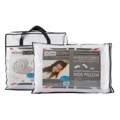 Homescapes Kids 4.5 Tog Goose Feather Duvet & Pillow Set