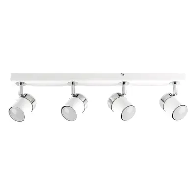 Modern Way Straight Bar Ceiling Spotlight Fitting in a Gloss White Finish