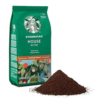 STARBUCKS House Blend Medium Roast Ground Coffee, g (Pack of 6)