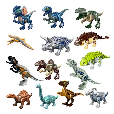 (Style K 14pcs) Large Dinosaur Figure Big Size Indominus T Rex Blocks Lego Toys