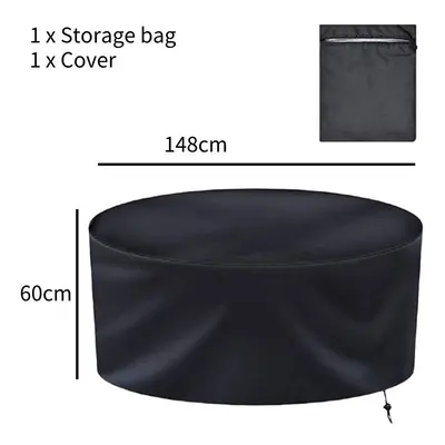 (148cm/58.27in) Covers Garden Round Rattan Furniture Waterproof Anti Uv 420d Oxford Outdoor