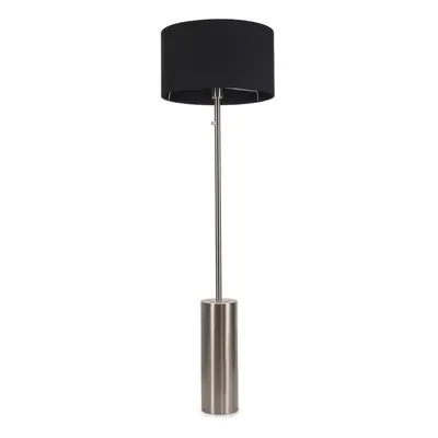 ValueLights Lexy Black Shade with Brushed Chrome Dimmable Floor Lamp