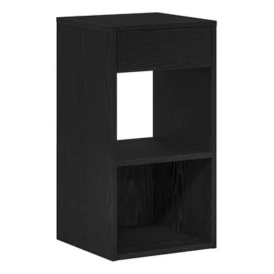 (black, pcs) vidaXL Bedside Cabinet with Drawer Old Wood 35x34x66.5 cm bedside table