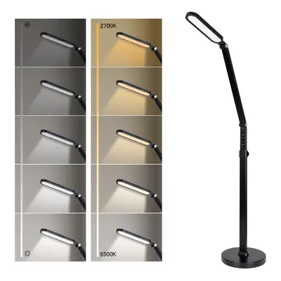 LED Floor Standing Lamp Dimmable Adjustable Study Reading Light Office