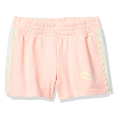 PUMA girls Active Casual Shorts Elektro Peach Small US