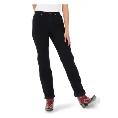 Wrangler Womens cowboy cut High Rise Slim Fit Tapered Leg Jean Black