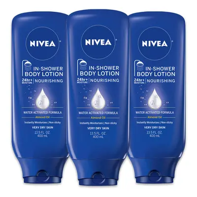 Nivea Nourishing In Shower Lotion, Body Lotion for Dry Skin, Fl Oz Bottle(Pack of 3)