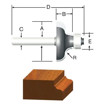 ROUTER BIT 316R OGEE Pack of