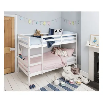 Jakke Bunk Bed with Straight Ladder in Classic White