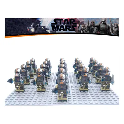 (Star Wars-13) 21PCS Star Wars 501st Clone Troopers Rex Minifigures Kids Toy Set Fit Lego (Exclu