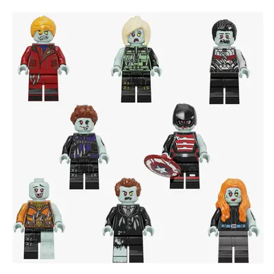 8PCS Zombie superheroes Minifigures Toys Fit Lego