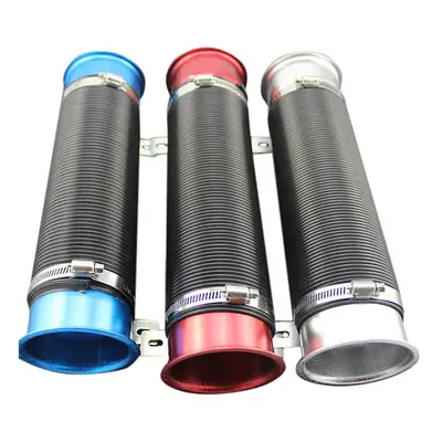 (Red) Car Flexible Extensible Air Intake Inlet Pipe Hose for Refit