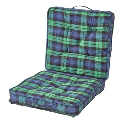 Homescapes Blackwatch Tartan Cotton Travel Back Support Booster Cushion