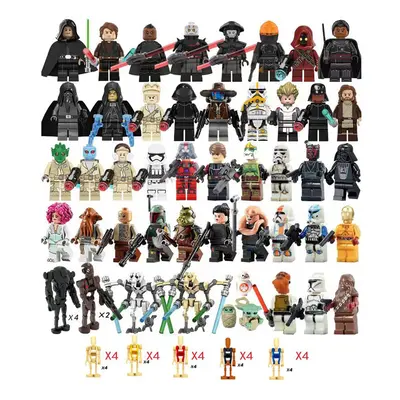 (70PCS) Star Wars Luke Yoda Kinsawa Commandos MiniFigures Toys Fit Lego