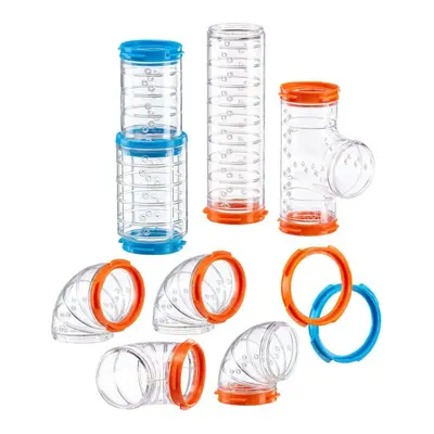 Hamster Tube Set, Hamster Cage Accessory, Total pieces, Transparent Hamster Tunnels with Ventila