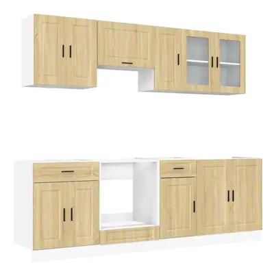 (sonoma oak) vidaXL Kitchen Cabinet Set Piece Cupboard Storage Cabinet Engineered Wood