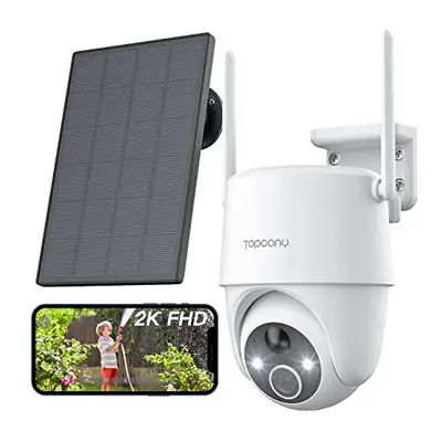 2K Wireless Solar Security Camera Outdoor, Rechargeable Battery CCTV Camera, WiFi PTZ Camera, Co