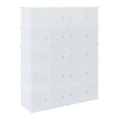 vidaXL Storage Cube Organiser with Cubes and Hanging Rods PP