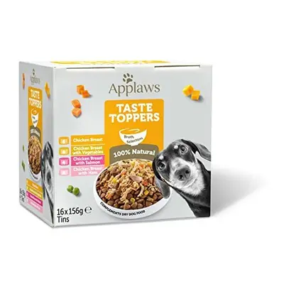 Applaws 100% Natural Wet Dog Food , Chicken Multipack in Broth 156g Tin (16 x 156g Tins)