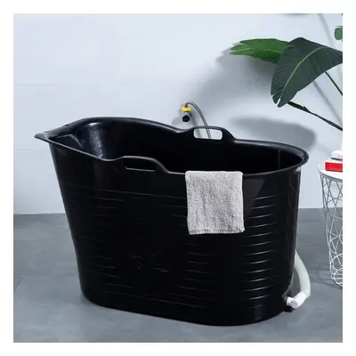 Fimous Bathtub for Adults, Soaking Bathtub for Hot Bath Ice Bath Black