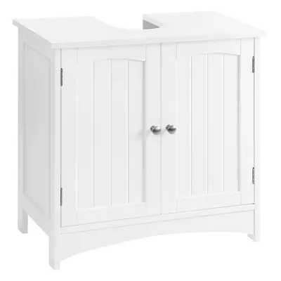 Under Sink Cabinet,Bathroom Floor Cabinet with Doors Wooden White Cupboard MDF x x cm