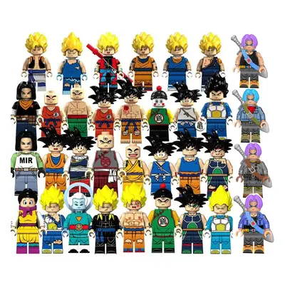 (34PCS-D+E+F+G) 16PCS Dragon Ball Mini figure Building Blocks Fit Lego Kids Toys