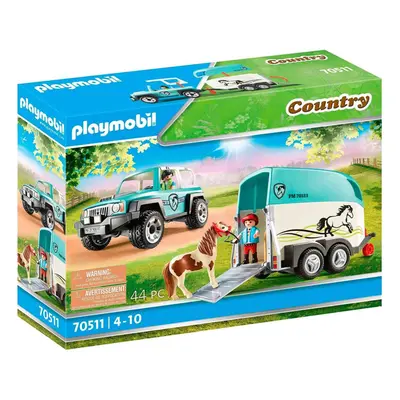 Playmobil Car with Pony Trailer