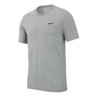 Nike Men's Dry Tee Drifit Cotton Crew Solid Dark Grey Heather/Black