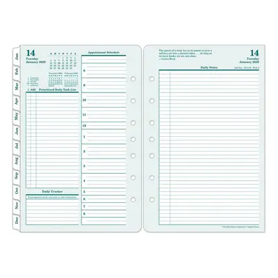 FranklinCovey - Original Two Page Per Day Ring-Bound Planner (Classic Jan - Dec 2025)