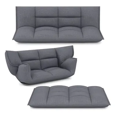 Floor Sofa Chair Convertible Lazy Couch w/Adjustable Backrest