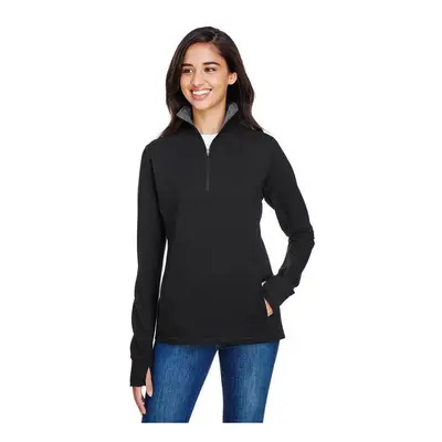 Ladies Omega Stretch Quarter-Zip - cHARcOAL TRBLND - S(D0102H769NP)