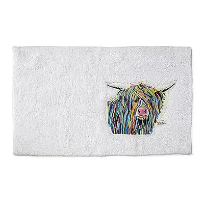 Art by Steven Brown Angus McCoo Bath Rug, Non-Slip Backing, Applique