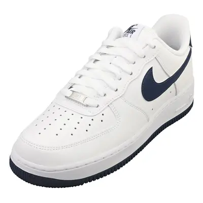 Nike Air Force 07 Mens Fashion Trainers in White Navy - 7.5 UK