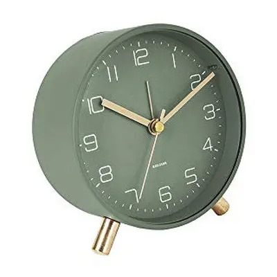 Karlsson - Lofty alarm clock - metal - matt green - diameter x depth 5.2 cm