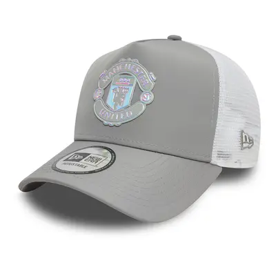 New Era Man UTD Iridescent 9FORTY E Frame Trucker Cap Grey White