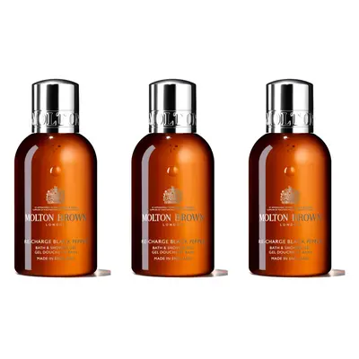 Molton Brown Re-Charge Black Pepper Shower Gel (3 x 100ml Bottles)