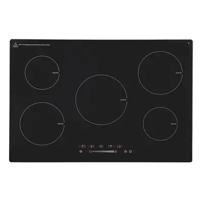 SIA INDH90BL 86cm Black Touch Control Zone Induction Hob With Child lock