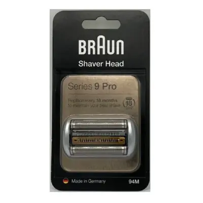 Braun Electric Shaver Head Replacement Part 94M Silver, Compatible with Series Pro and Series El