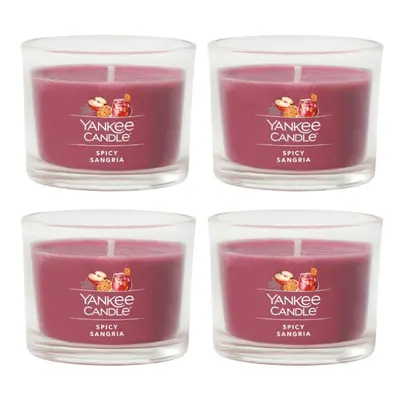 Yankee Candle Signature Votive Mini Candle Jar Spicy Sangria Scent Natural Soy Wax Blend Candle 