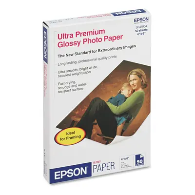 Epson Ultra Premium Gloss Photo Paper 11.8 Mil 8.5 X Bright White 50/Pack