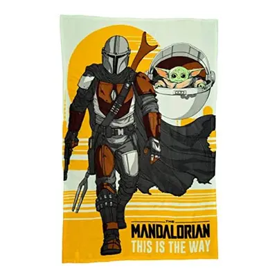 The Mandalorian Fleece Blanket | Star Wars This is the Way Mando Design | Super Soft Blanket | P