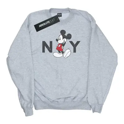 (3XL, Sports Grey) Disney Mens Mickey Mouse NY Sweatshirt