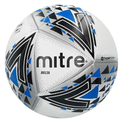 (5, White/Black/Blue) Mitre Delta Professional Match Ball Football White/Black/Blue Size Or (202