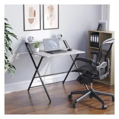 (Grey) Brooklyn Foldable Home Office Computer Desk