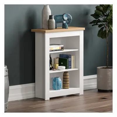 (White & Oak) Arlington Tier Bookcase Shelf Library Storage